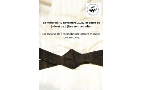 Cours Judo annulé